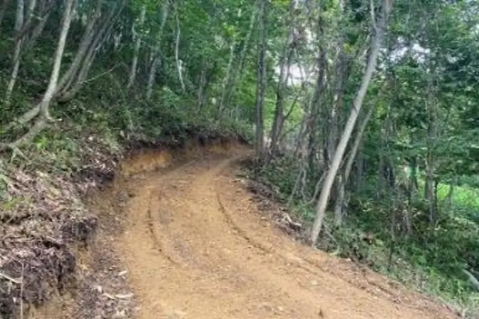 小規模幅員の作業道