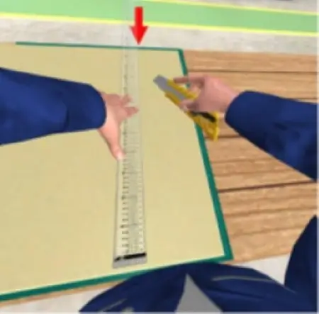 カッター切創による事故