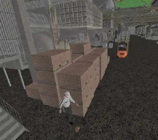 フォークリフトとの接触事故（歩行者後退）